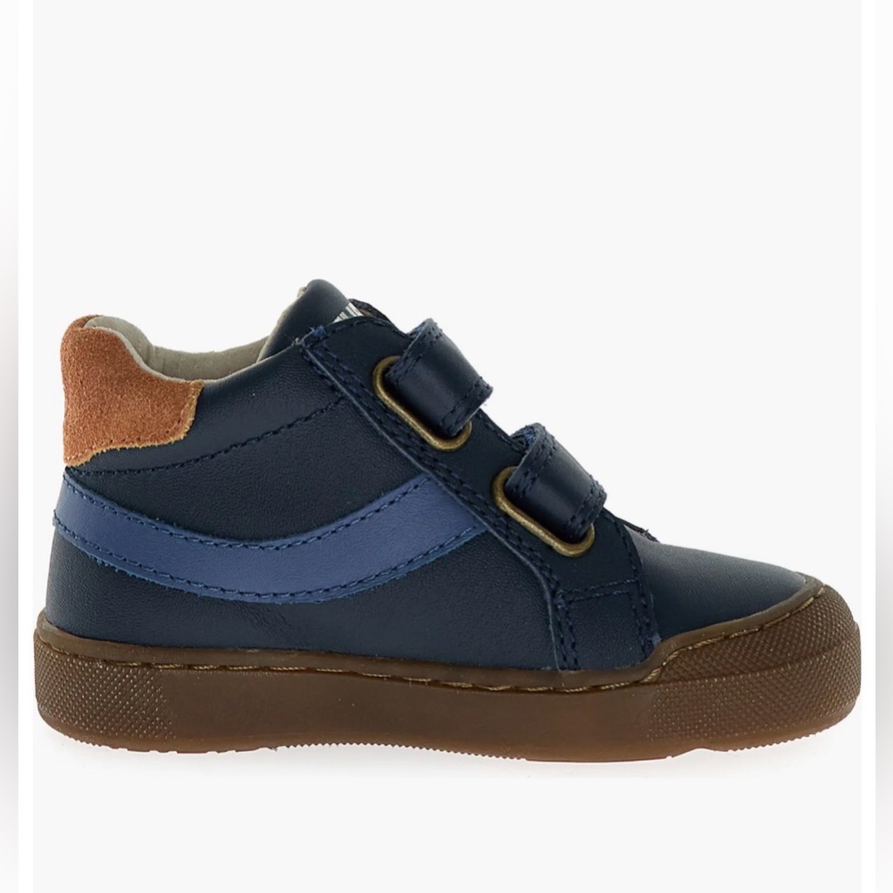 NWT Naturino Singery High Top Sneaker in Navy-Celeste-Copper - Picture 3 of 15